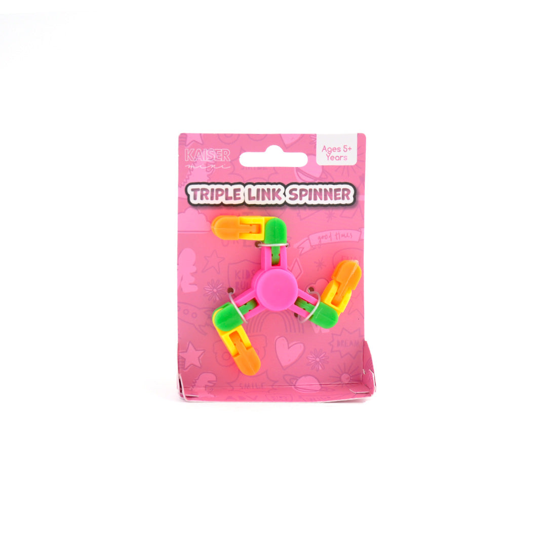 Kaiser Toy Box - Kids Tri Link Spinner - PINK